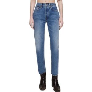 REDONE HIGH RISE STOVE PIPE Women’s Blue Jeans Size 26